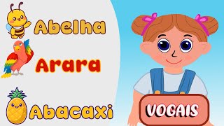 Música das vogais  Aeiou  Desenho educativo [upl. by Nerval]