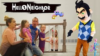 Hello Neighbor in Real Life Fingerling Minis Scavenger Hunt WE RESCUE A KID [upl. by Gish]