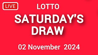 The National Lottery Lotto Draw Live Results from Saturday 02 Nov 2024  lotto live [upl. by Adiarf]