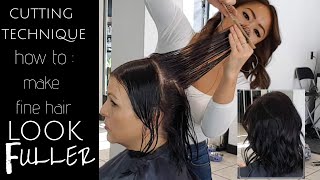 haircut for thin hair to look THICKER [upl. by Llenrag]