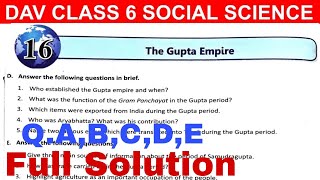 DAV CLASS 6 SST CHAPTER 16 THE GUPTA EMPIRE QUESTION ANSWER  EDUMAGNET [upl. by Ndnarb]