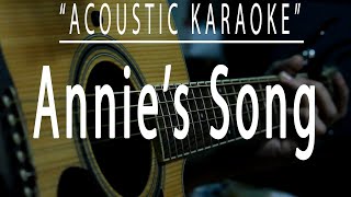 Annies song  John Denver Acoustic karaoke [upl. by Ahcorb]