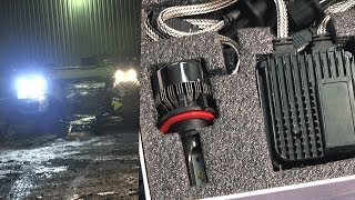 Canbus Pr 6000 LED Snowmobile Install amp Compare to Stock Bulbs [upl. by Hilar]