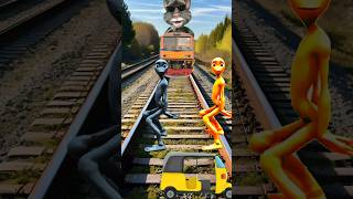 Dame tu cosita 2 alien👽 vs train driver attack 😂🥰 funny​ shortsviral​ vfxshorts​ dametucosita​ [upl. by Asiek]