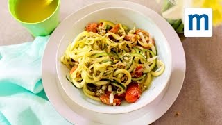 Superquick courgette spaghetti  Annabel Karmels Busy Mums Cookbook [upl. by Aleahc405]