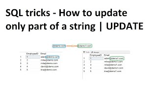 SQL tricks  How to update part of a string  UPDATE [upl. by Yantruoc]