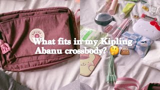 What fits inside a Kipling Abanu medium crossbody bag 👜🤔 What’s in my bag [upl. by Octavla]