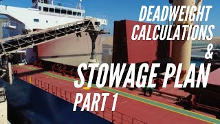 Deadweight Calculation and Stowage Plan  Bulk Carriers  Part 1  Simple explanation [upl. by Necyla]