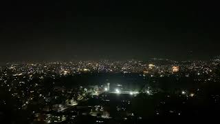 Night view of Kathmandu from Swyambhu during tihar [upl. by Ulrick]