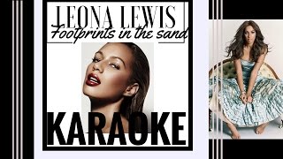 Leona Lewis  Footprints In The Sand  Karaoke [upl. by Bridgid]