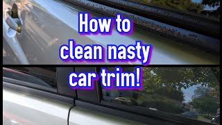 How to remove moldmildew and oxidation from your cars window trim with two basic cleaners [upl. by Vadnee]