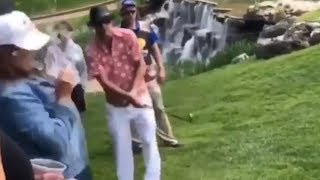 Kid Rock Smashes A Fans Drink While Golfing [upl. by Nosnej]