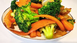 Quick recipe for one panfried broccoli and carrots  Delicious amp Super Quick broccoli recipe [upl. by Pincince]