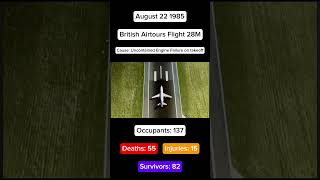 British Airtours Flight 28M airplane crash aviation viral shorts [upl. by Ynaittirb]