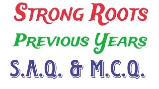 All Important Previous Years SAQ amp MCQ from Strong roots  Class 12  100 Common in Exam 2025 [upl. by Htieh]