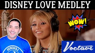 First Time Reaction Voctave feat Kirstin Maldonado Pentatonix Disney Love Medley [upl. by Ybba]