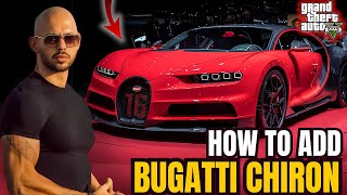 How to Install Bugatti in GTA 5  Bugatti Chiron  AddOnOIV   CARS MODS  GTA 5 MODDING [upl. by Gipson]