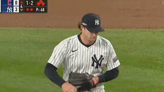 Gerrit Cole NASTY Bases Loaded Strikeout Yankees Guardians ALCS Game 2 Highlights [upl. by Nalced]