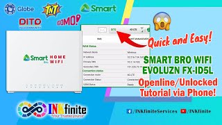 Smart Bro Home WiFi Evoluzn FXID5L Openline  Unlocked Tutorial via Phone 2024  INKfinite [upl. by Gnuh170]