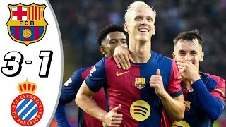 Barcelona vs Espanyol 31 all goals amp Highlights  2024 [upl. by Barbaraanne]