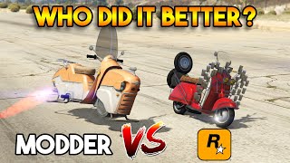 GTA 5 FAGGIO VS MODDER SCOOTER WHO DID IT BETTER [upl. by Gonzales]