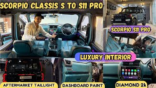 SCORPIO CLASSIC S MODIFIED🔥SCORPIO CLASSIC INTERIOR MODIFICATION🔥SCORPIO CLASSIS S TO S11 PRO🔥 [upl. by Euqirne]