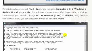 Edit the Windows 7 Hosts File to Block Websites Programs and Applications [upl. by Carmon864]