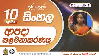 ආපදා කළමනාකරණය  10 ශ්‍රේණිය සිංහල [upl. by Nylle488]