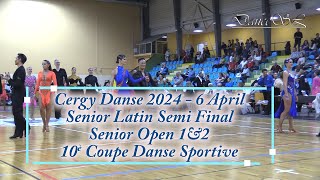 Pontoise 2024 Senior 12 Open Latin Semi Final  All Dances  6 April 2024 [upl. by Etterrag]