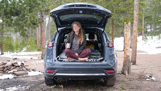 Solo Winter SUV Camping in the Snow [upl. by Zsazsa]