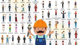 List of Jobs and Occupations in English  Types of Jobs  Learn Different Job Names [upl. by Haimerej]