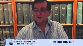 The Presumption of Guilt Conference  ICAC and Presumption of Innocence Ron Hoenig MP [upl. by Medrek]