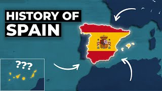 Full History of Spain Summarized On Animated Map [upl. by Ahsaei]