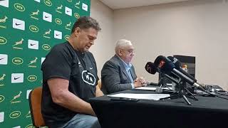 SPRINGBOKS MANAGEMENT ANNOUNCED  Rassie Erasmus and Mark Alexander [upl. by Tallu554]