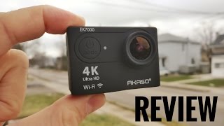 AKASO EK7000 4K Action Camera REVIEW amp Sample Footage [upl. by Ahseiat825]