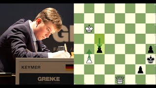 Vincent Keymer e as 3 Damas  Grenke Chess 2019 5a rodada [upl. by Naujid312]