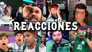 Las Mejores Reacciones de Youtubers al Argentina 20 México 1 [upl. by Nosoj298]