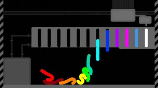 The Worm Factory  Survival Worm Race in Algodoo [upl. by Ehudd]