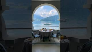 The magical stay at Park Hotel Vitznau Lake Lucerne Switzerland travel luxury shorts [upl. by Gnoc]