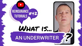 ✅ What is an underwriter  Reinsurance tutorials 42 [upl. by Dlanar84]