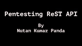 Pentesting ReST API [upl. by Neira]