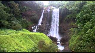 Ukshi Waterfall Konkan Railway Route Ranpat Waterfall at Indian Railway Stations Bhoke and Ukshi [upl. by Bhatt]