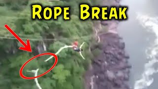 quotRope Breaksquot bungee jumping accident  sports  adventure sports  shockwave [upl. by Dorcea354]