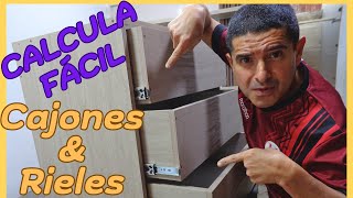 😎COMO CALCULAR las MEDIDAS🔨Para INSTALAR Las CORREDERAS amp CAJONES en MUEBLES 🚀FÓRMULA FÁCIL💪 [upl. by Leemaj905]