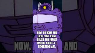 Shockwave talks about AI Generating Art Transformers Shockwave Memes Funny TransformersMemes [upl. by Noral]