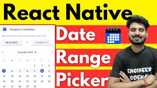 🗓️ React Native Calendar Range Picker ✅  Engineer Codewala [upl. by Anirahc]