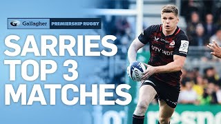 Saracens Top 3 Matches This Season  Gallagher Premiership Final 202223 [upl. by Velasco]