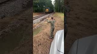 Boy With Down Syndrome Gets Excited As Train Honks  1152842 [upl. by Bridge]