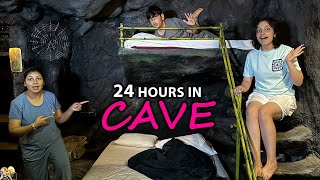 LIVING IN CAVE for 24 Hrs  Family Travel Vlog  Aayu and Pihu Show [upl. by Ketti]