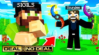 DEAL or NO DEAL for INFINITY WEAPONS in Minecraft [upl. by Nylodam]